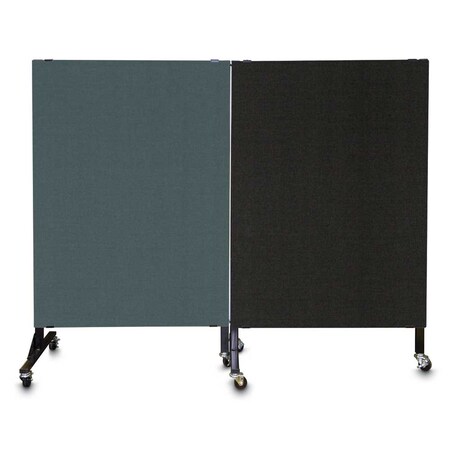 United Visual Products Enclosed Corkboard, 1 Door, 72"x48", 4" Fra UV3426-WHITE-BLACK